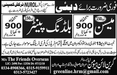 Green Line Human Trade Test Center Mardan Jobs For Mason