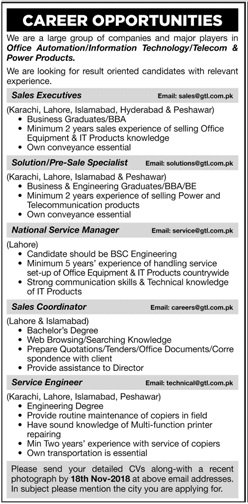 National Sales Manager Jobs In Lahore