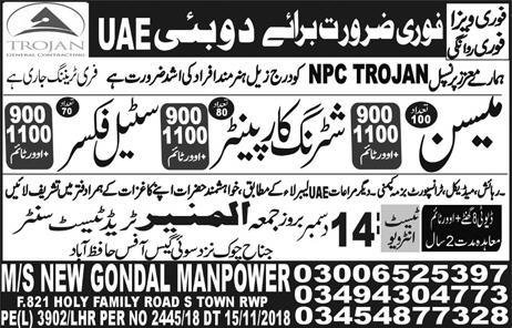 New Gondal Manpower Rawalpindi Jobs (New)