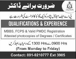 Paf Hospital Peshawar Jobs