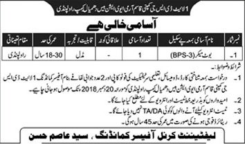 Pakistan Army Rawalpindi Jobs Posts